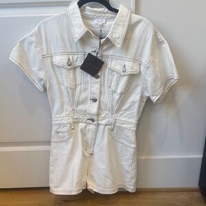 Le Lis Cream Button-Up Romper
